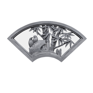 镂空砖雕扇形梅兰竹菊仿古窗格徽派四合院围墙水泥窗装饰