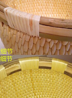 手工柳条笆斗 斗民间工艺柳编传统编织栲栳 竹筐 竹篮 藤编