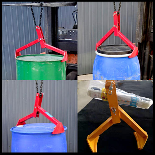 新款油桶吊钳叉车油桶夹吊钩吊具大铁桶塑料桶吊装工具