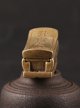 纯黄铜复古法手工匠作旧典藏国风艺术雕刻棺材文玩迷你