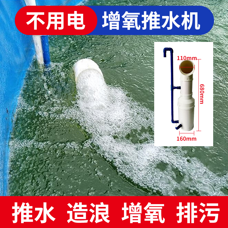 高密度养殖推水器帆布鱼池鱼塘潜水泵增氧机造浪冲浪潜水泵静音