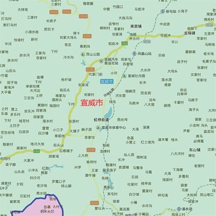 新款曲靖市地图图办公室挂图防水墙壁超大装饰画定制