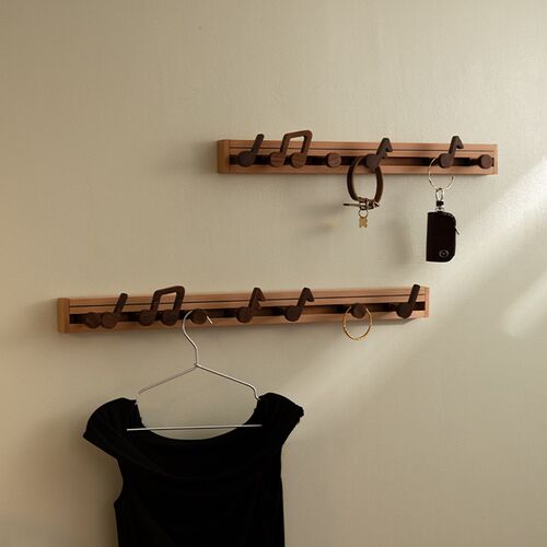 木质挂衣钩门后挂钩免打孔强力粘胶承重壁挂墙壁入户进门玄关排钩