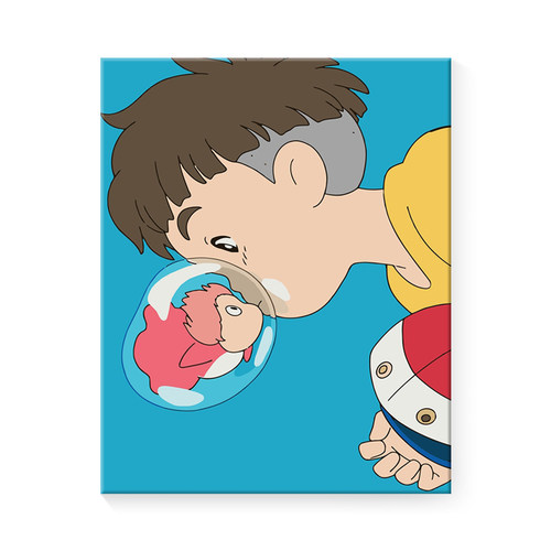 数字油彩画波妞和宗介油画填色画手工涂色画画填充水彩画解压