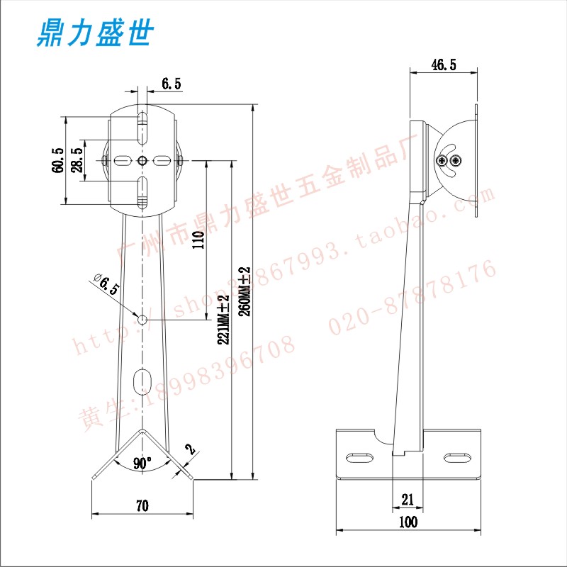L不锈钢小号鸭嘴支架立柱电线杆海边船抱卡扣喉箍加长墙角厂家