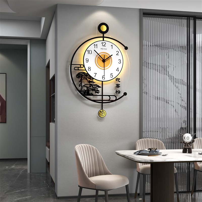 钟表挂钟客厅简约现代大气2022新款G轻奢网红装饰中式创意时钟挂