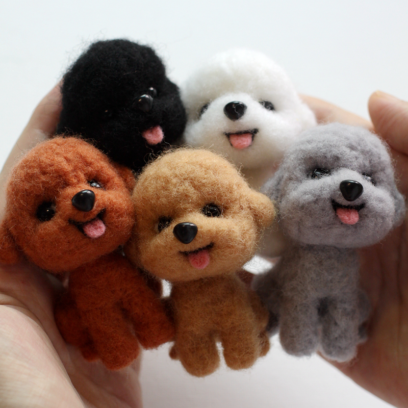 戳戳乐羊毛毡手工DIY打发时间手作泰迪狗皮S卡丘羊毛毡材料包