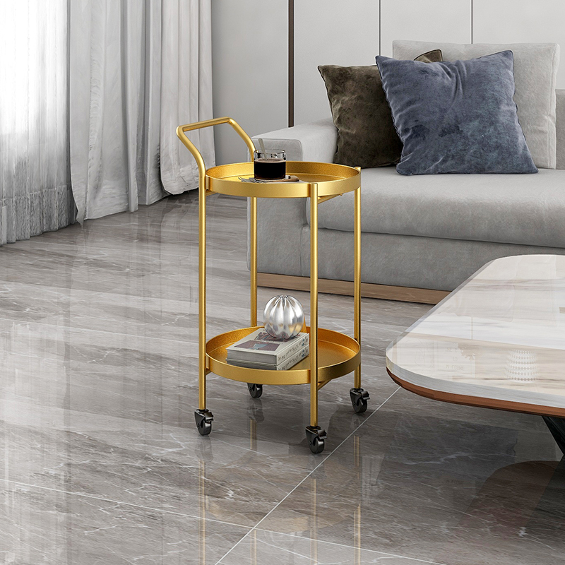 北欧轻奢小茶几推车客厅边几卧室可移动带轮O子边柜角几阳台小圆