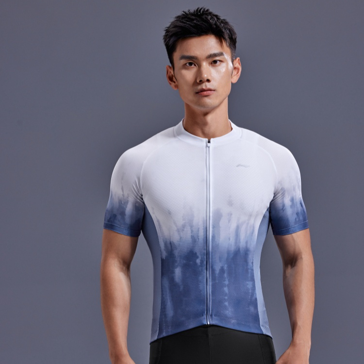 李宁骑行服短袖男款公路自行车骑车装备夏季透气骑行上衣轻薄吸汗