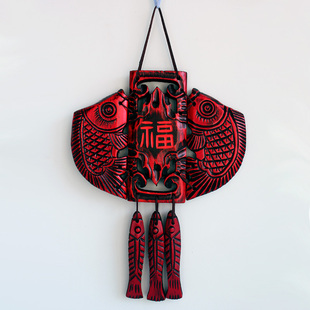 玄关门上装饰品挂件创意进户门口墙面鱼卧室床头入户墙上挂饰