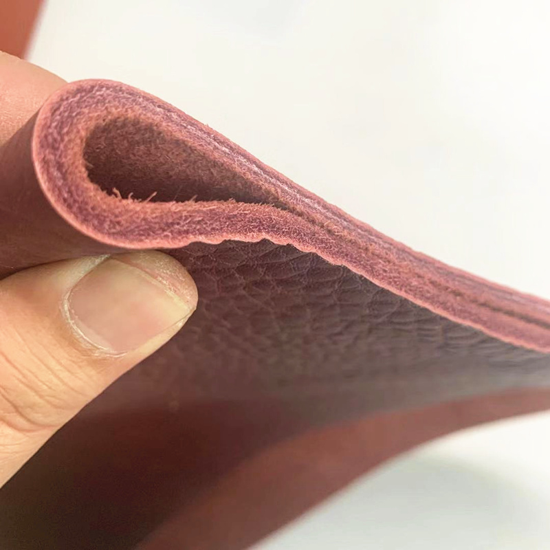 4毫米厚头层牛皮皮料真皮皮革面料沙发坐垫凉席床垫坐垫酒红皮料