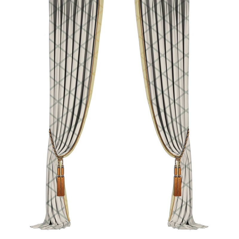 窗帘面料布料K29麻花辫菱形格2色可选