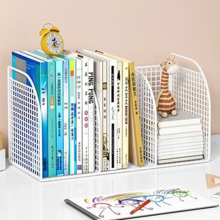 长促桌面书架书桌收纳置物架公室桌上多层储物柜子家用简易小型书