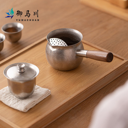 纯钛公道杯侧把煮茶罐罐壶电陶炉家用公杯可明火直烧复古烤茶 - 封面