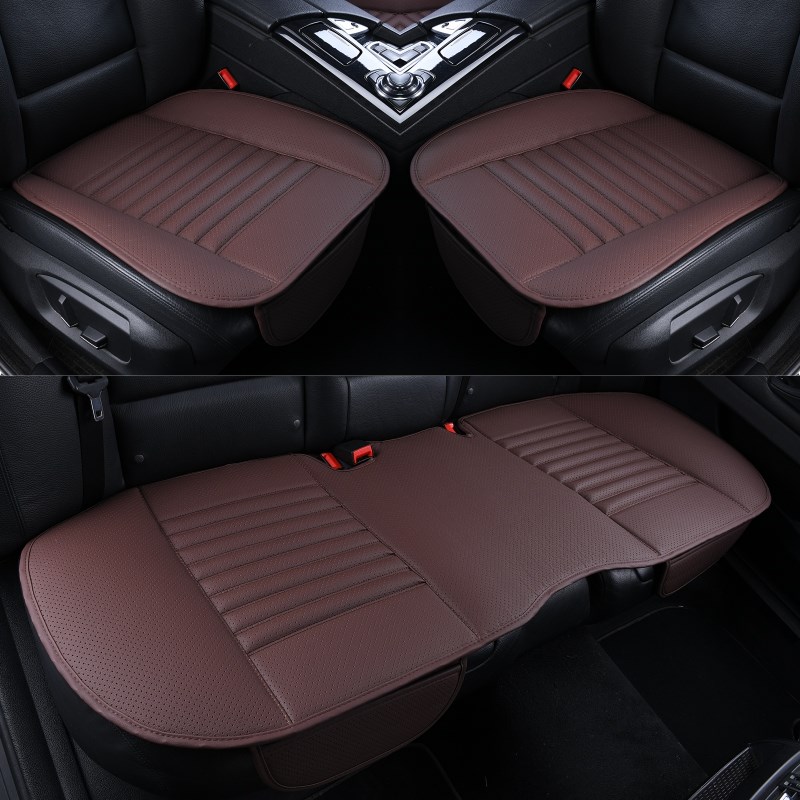 汽车坐垫单片夏季竹炭透气牛皮四季通用座椅垫皮专车座垫