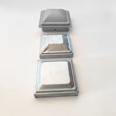 护栏镀锌铁艺大门栏杆大全盖帽方管顶盖锌钢装 饰封口底盖扣盖