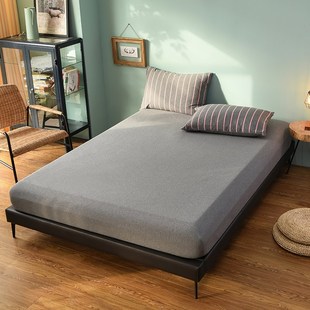 天竺棉床笠枕三件全棉针织棉床罩类裸睡学生宿舍二件床品