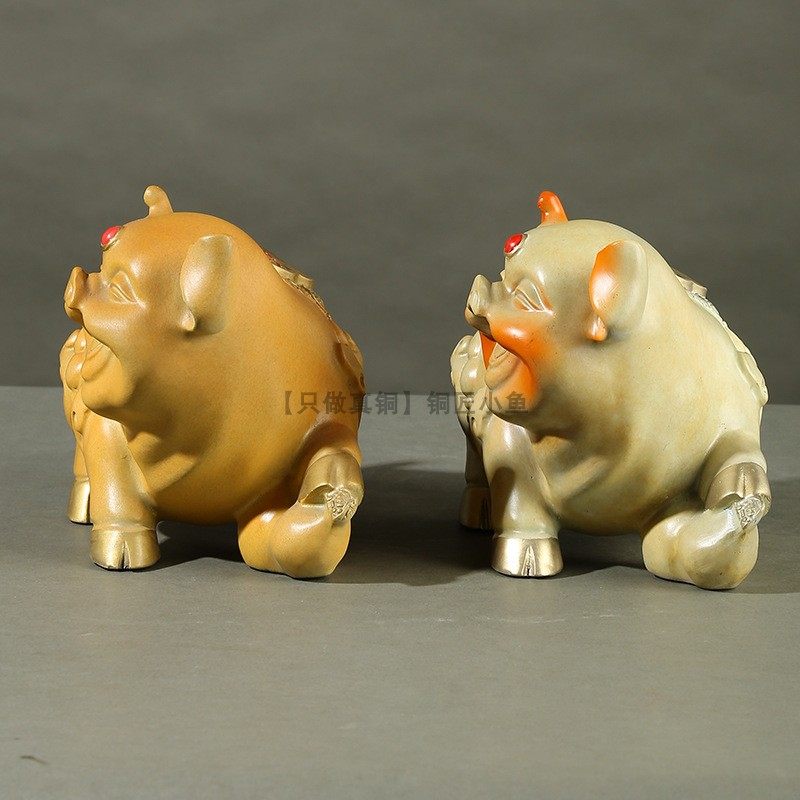 纯黄铜工艺品生肖猪大彩铜福猪铜猪客厅家装饰品金猪招财富足,家居饰品,装饰摆件,淘宝优惠券,粉丝福利购,淘宝优惠卷