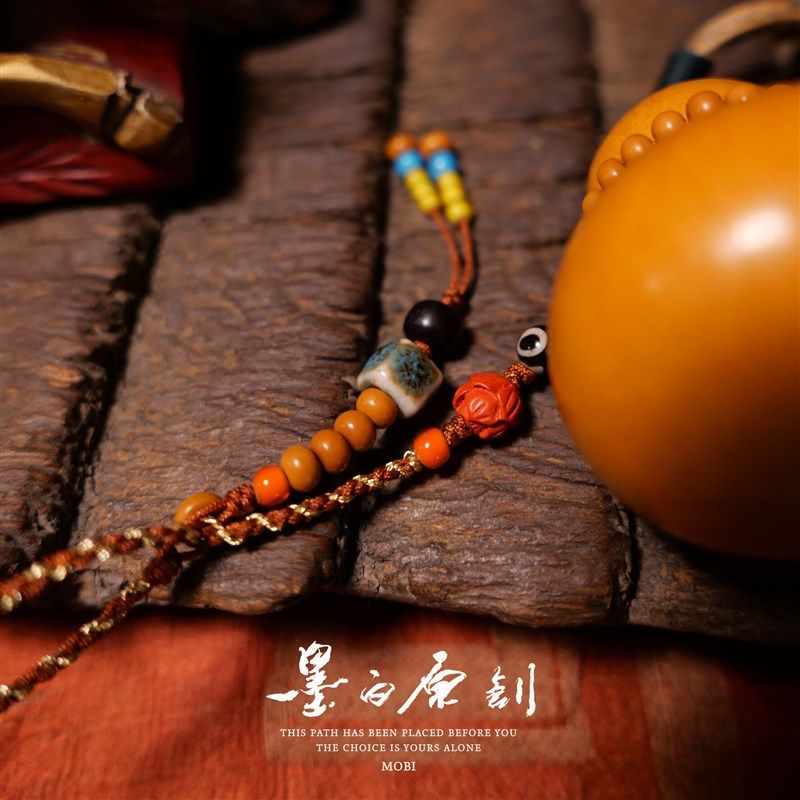 墨白文玩葫芦手把件小手捻手盘玩把玩挂件摆件迷你天然精品