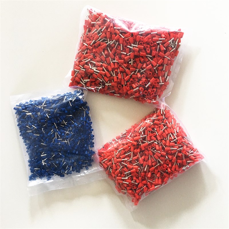 紫铜E12管型预绝缘端头 E型冷压接线端子VE型1000只一包