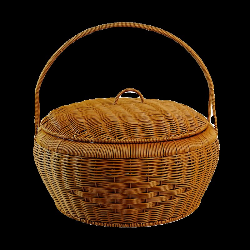 仿藤编手提篮拜拜篮子结婚乔迁喜事礼品篮供奉拜山提篮野餐采摘篮