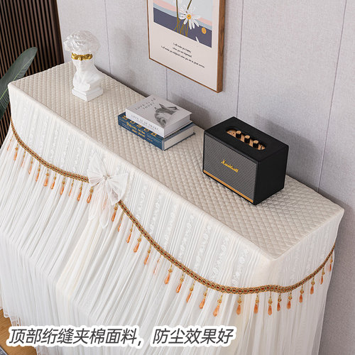典雅钢琴罩欧式全罩蕾丝布艺中钢琴弹琴取防尘罩琴凳罩盖布