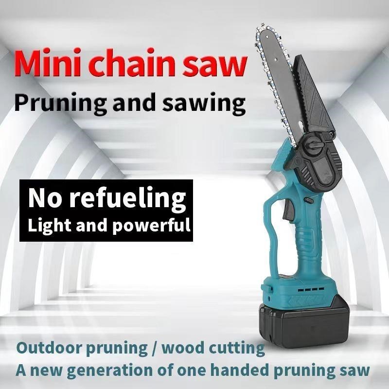 手持电动aa修枝锯充电式小型无刷锂电锯木工单手锯家用伐木迷你电