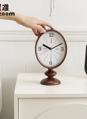 屋准创意中古风钟表复古座钟级感时钟摆放式台钟