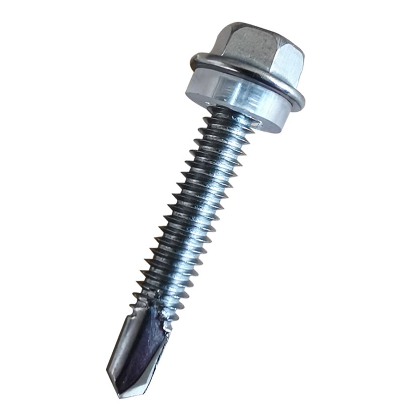 5紧固件钻尾自攻燕尾钉自彩钢瓦不锈钢国标螺丝M5带1.垫0钻