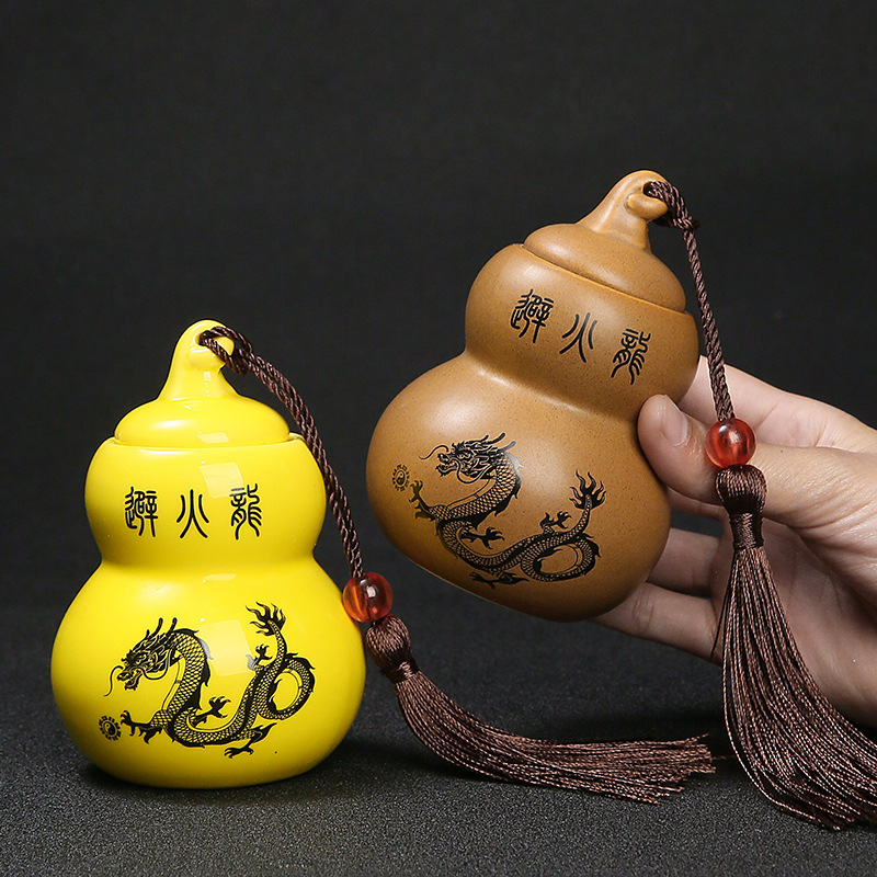 厨房西北角避火龙瓶风水摆件陶瓷葫芦工艺品避火龙瓶摆件