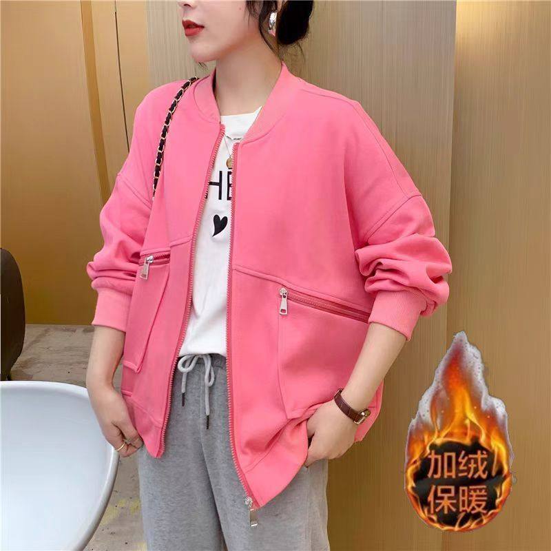 2025秋冬款卫衣开衫女港风百搭小个子长袖休闲运动时尚棒球服外套