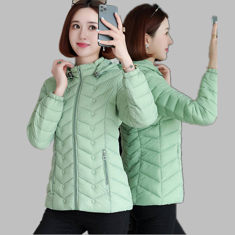 2022秋冬季轻薄新款短袄羽绒棉服女修身保暖女装大码小棉袄外套潮
