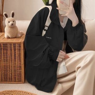 原宿简约初中生外套女学生棒球服春秋宽松休闲百搭潮流冲锋衣夹克