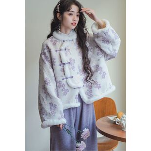 新中式改良版秋冬季新款上衣阔腿裤少女国风两件套装