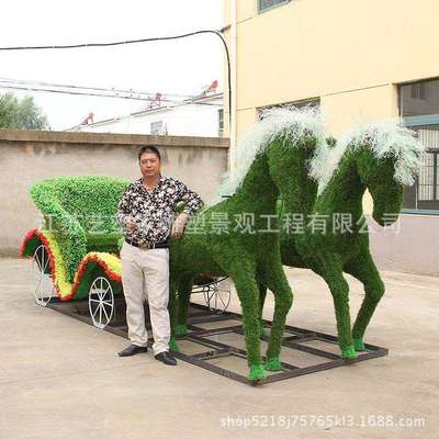 厂家绿雕大型仿真绿色雕塑工艺品五一劳动节公园广场景观绿雕摆件