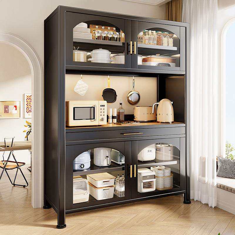 新款多功能落地厨房餐边柜多层厨具收纳微波炉烤箱电器置物架