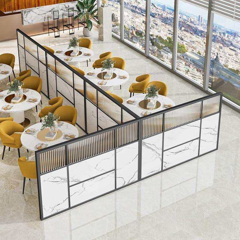 现代简约餐厅卡座矮隔断火锅店奶茶店围栏餐饮店铁艺玻璃过道屏风,3C数码配件,USB灯,淘宝优惠券,粉丝福利购,淘宝优惠卷