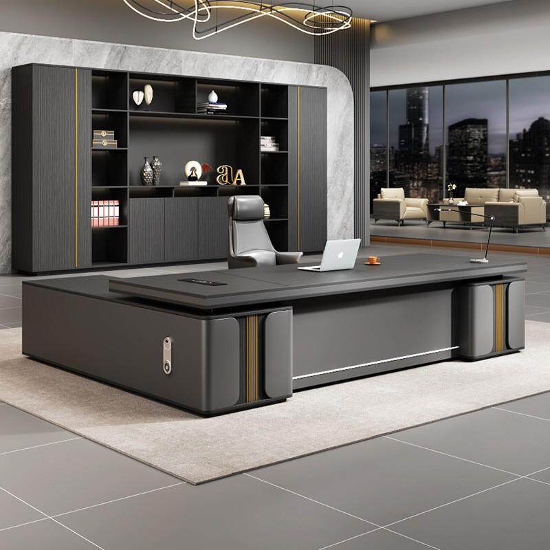 办公室总裁桌老板桌椅组合现代轻奢高级经理桌商用大班台办公家具
