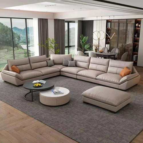 意式简约小户型布艺沙发轻奢客厅免洗乳胶转角科技布组合家具沙发