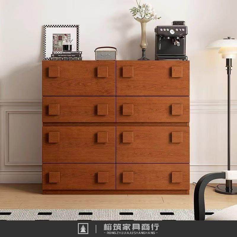 移动卡门柜储物柜收纳柜中古风复古阳台柜个性电视柜可拆卸床头柜