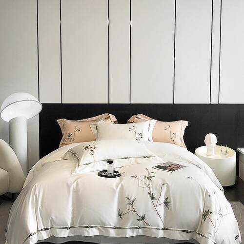 春夏小清新床单四件套全棉纯棉100支长绒棉双人被套新款床上用品