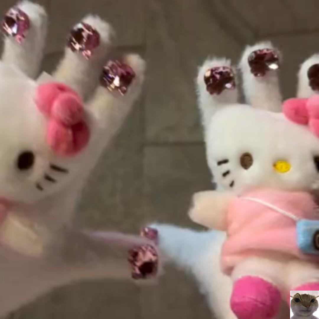 kt猫手套冬季保暖加厚水