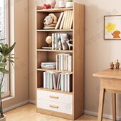 收纳柜子整儿童书柜全实木客厅家用储物柜墙组合学生书架落地一体