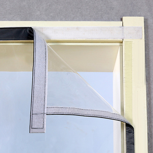 空调隔凉气门帘不透风厨房家用透明pvc免打孔磁吸软皮隔断帘2022