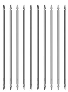 少威双头十字批头强磁风批电动两用双头螺丝刀头PH3-PH3-300-6.35