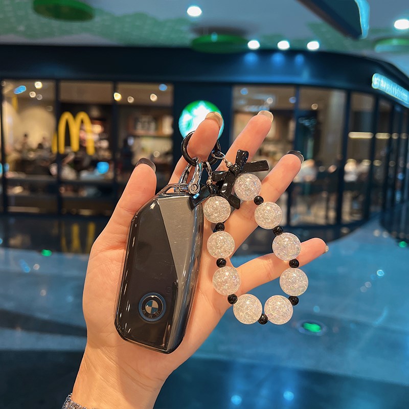 2023款宝马x1钥匙套7系735li/740li/i7/IX透明包新款XM/X7扣男女