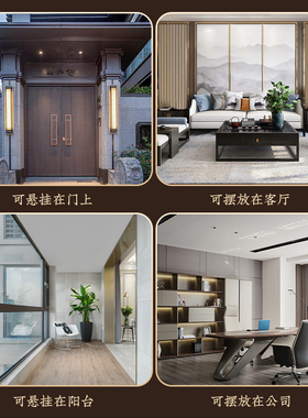 黄铜圆形山海镇室外太极八卦凸镜摆件大门室内麒麟山凸面海镇挂件