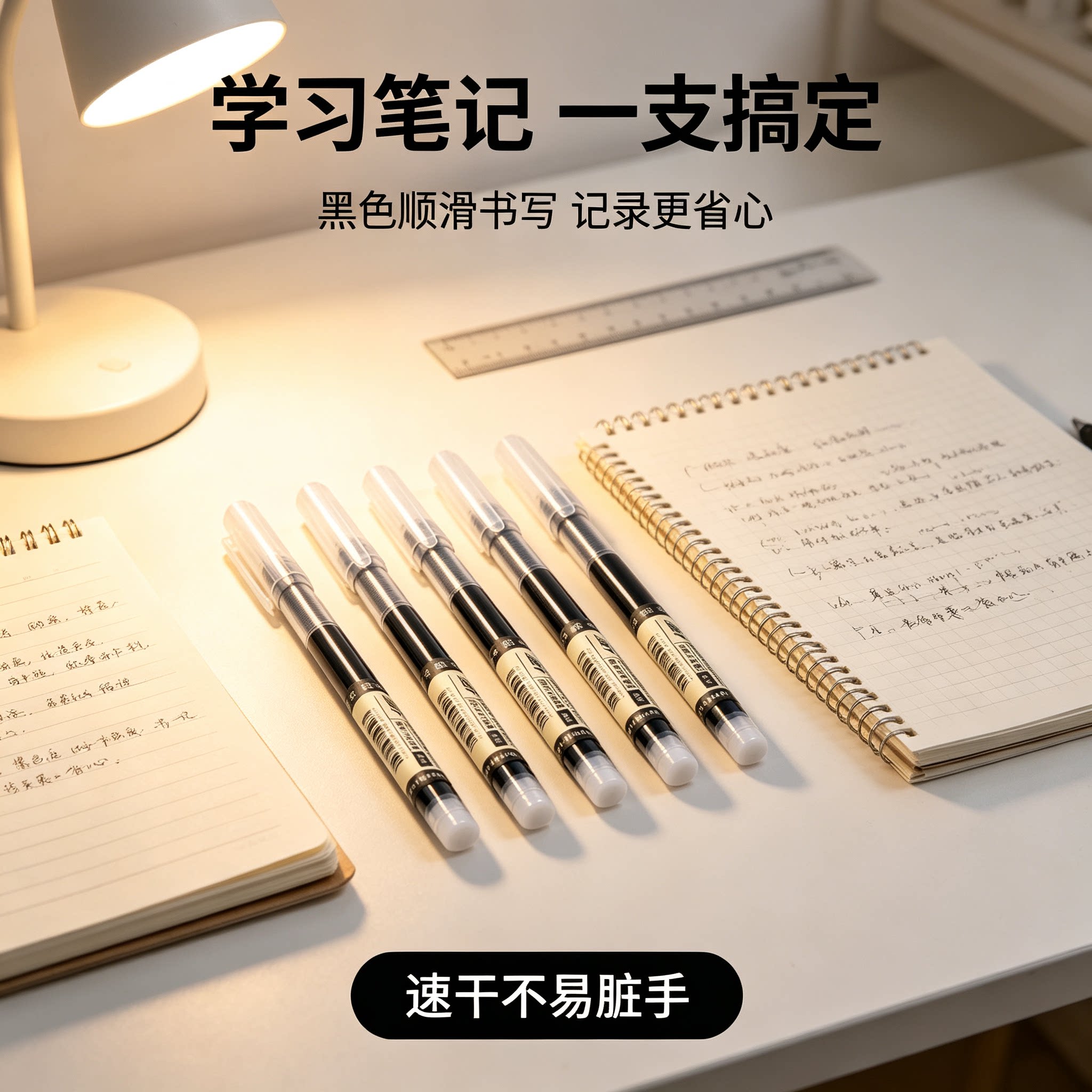 巨能写直液式走珠笔黑红双色大容中性笔