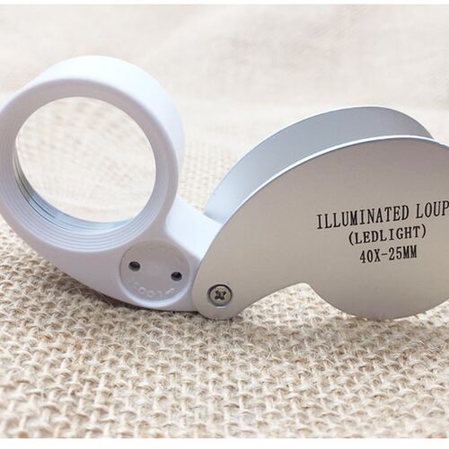 40倍25mm带LED灯珠宝玉器鉴定高倍放大镜21011
