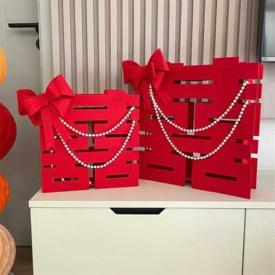 超大立体喜字落地摆件结婚客厅装饰婚礼婚房拍照道具订婚布置场景